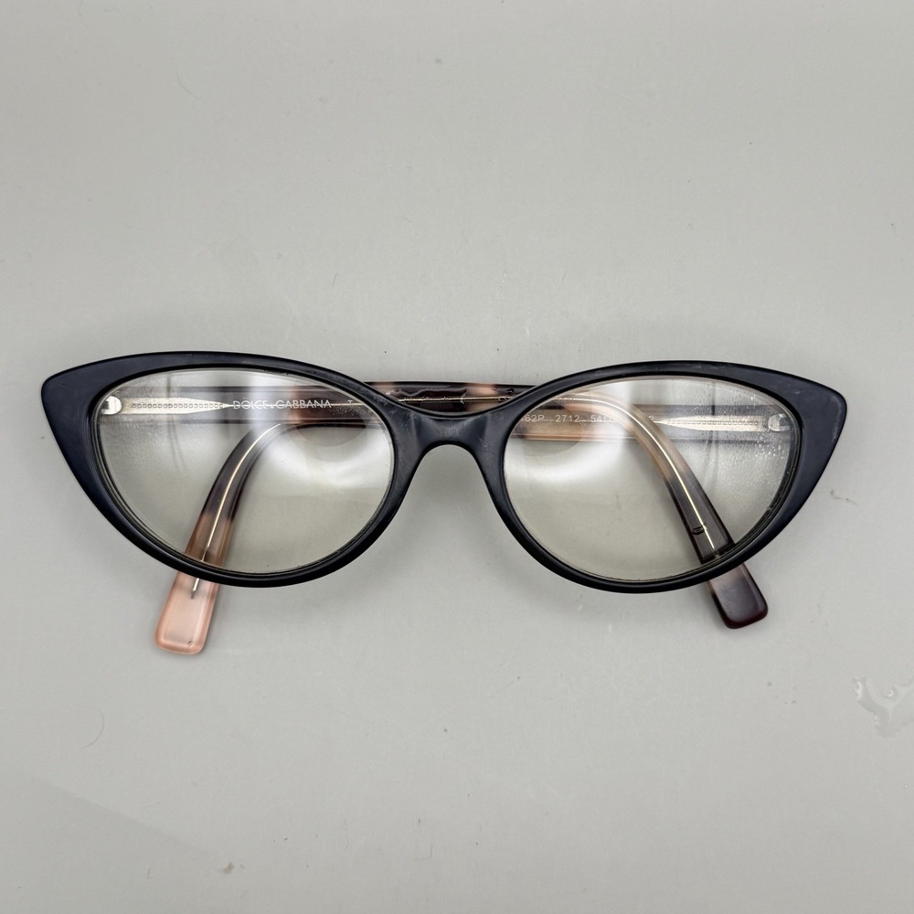 Dolce & Gabbana DG3162P Cat Eye Eyeglasses Black Pink Acetate Made Italy